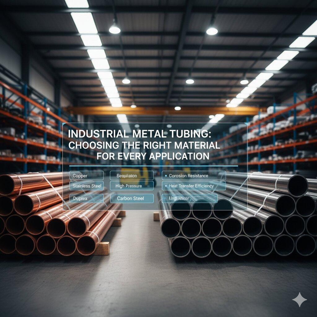 Metallic tubing for industrial applications supplied in Kingwood, TX by Qemi International Inc